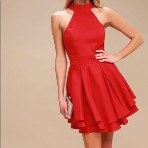 Lulus red skater dress